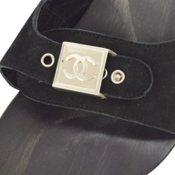 Chanel Black Slides size 37 - Picture 5 of 15